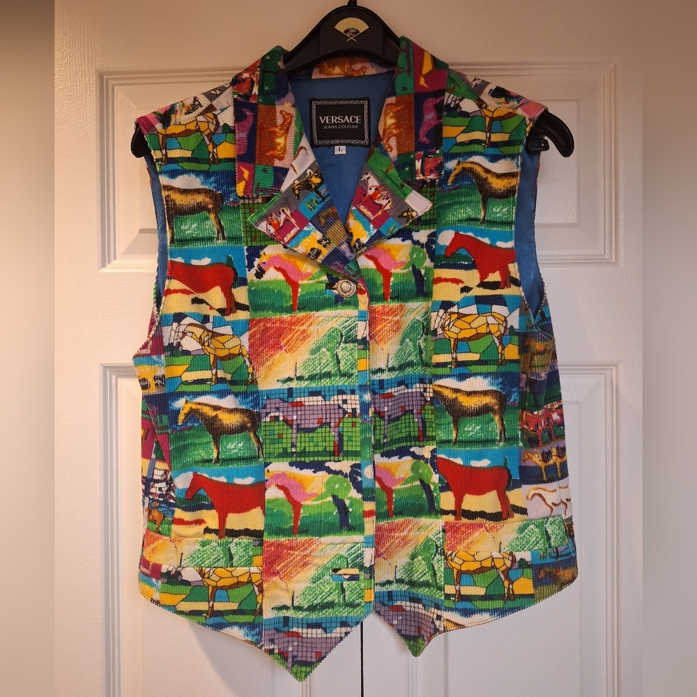 Vintage Versace Women's Vest - Picture 1 of 8